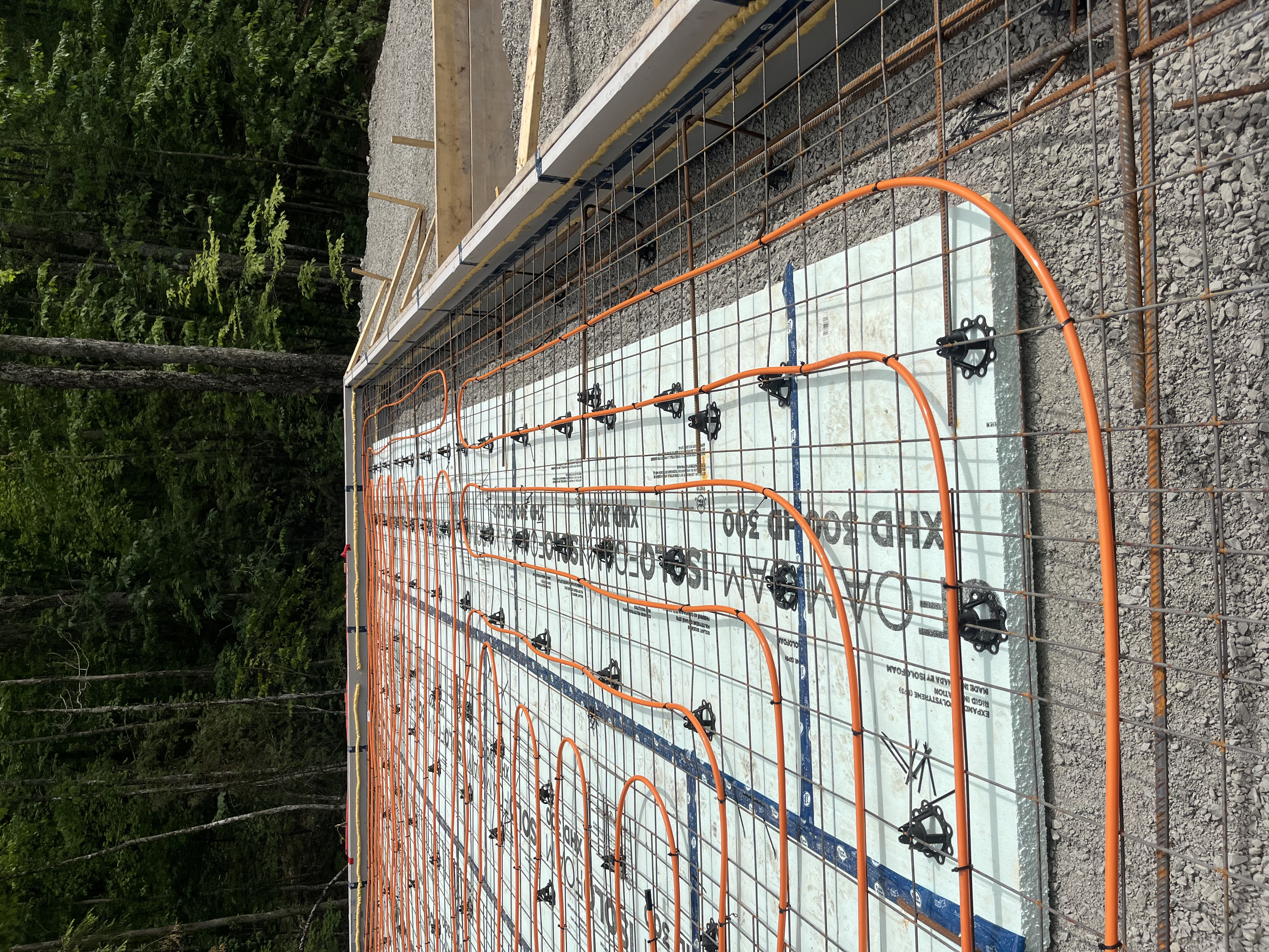 In-floor heating installation near Bancroft Ontario