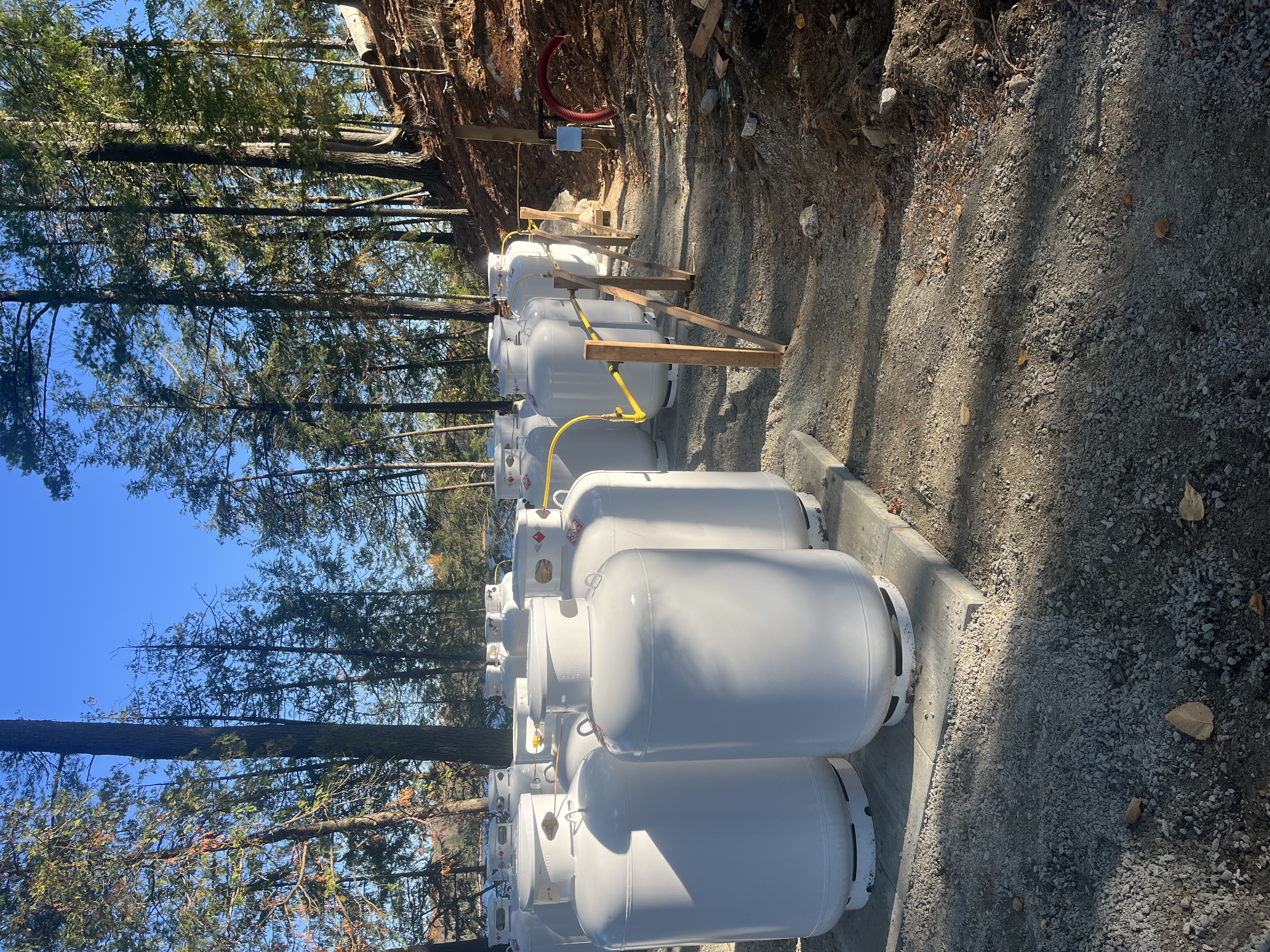 Propane tank installation for cottage property near Bancroft Ontario